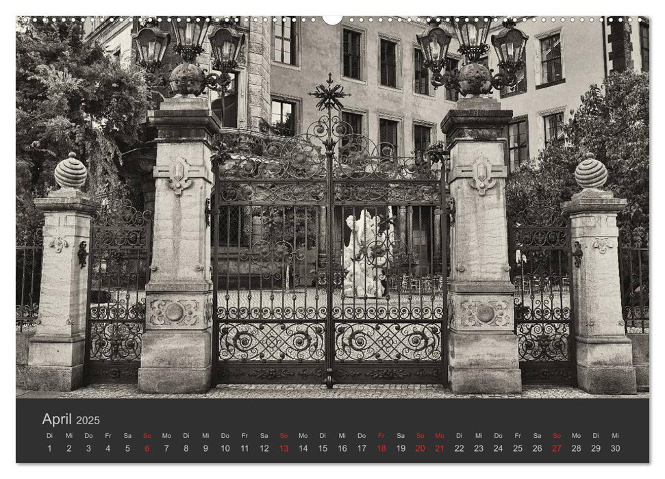 Dresden Schwarz Weiss 2025 (CALVENDO Premium Wandkalender 2025)