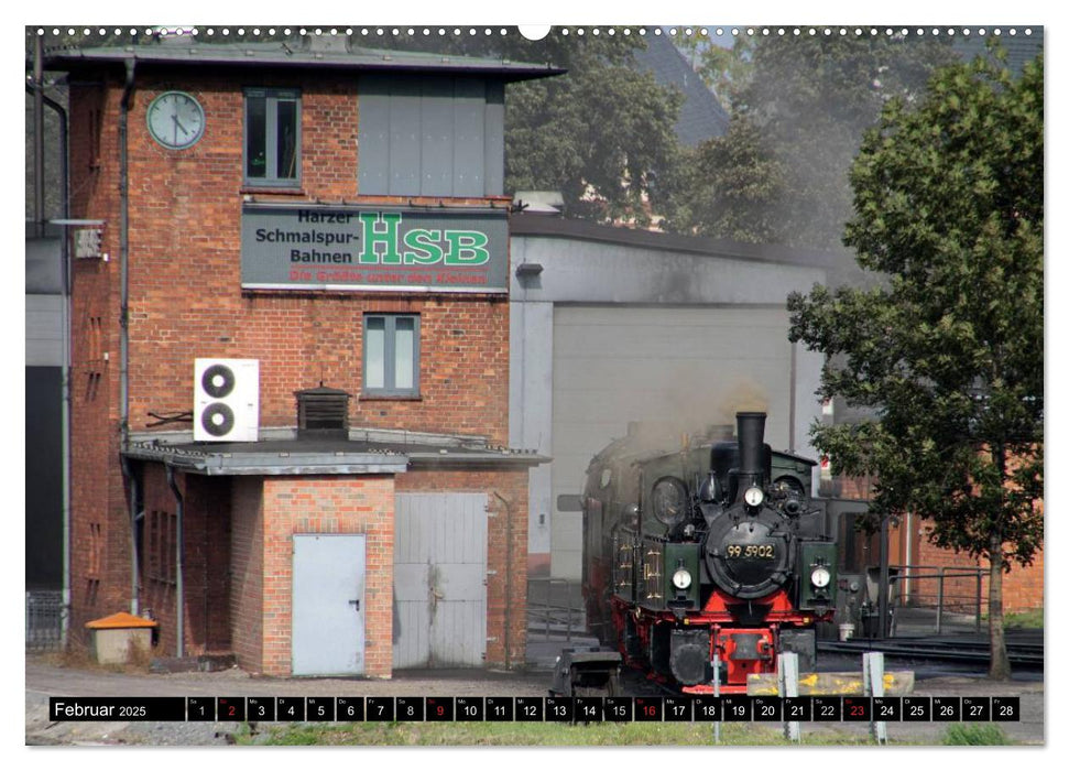 Die Brockenbahn - Mit Volldampf durch den Harz (CALVENDO Premium Wandkalender 2025)