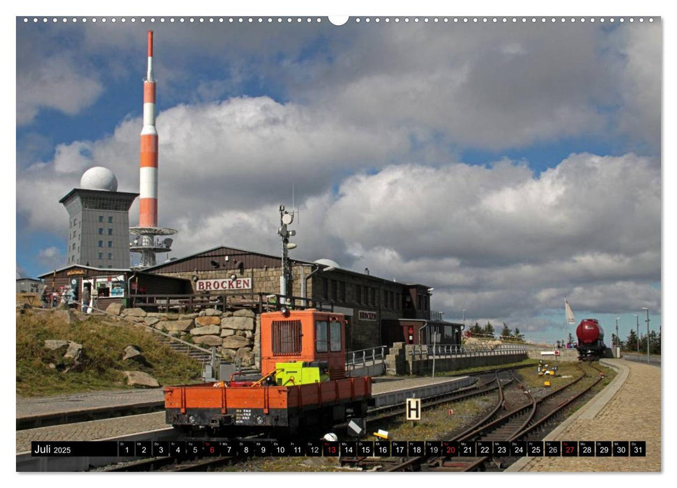 Die Brockenbahn - Mit Volldampf durch den Harz (CALVENDO Premium Wandkalender 2025)