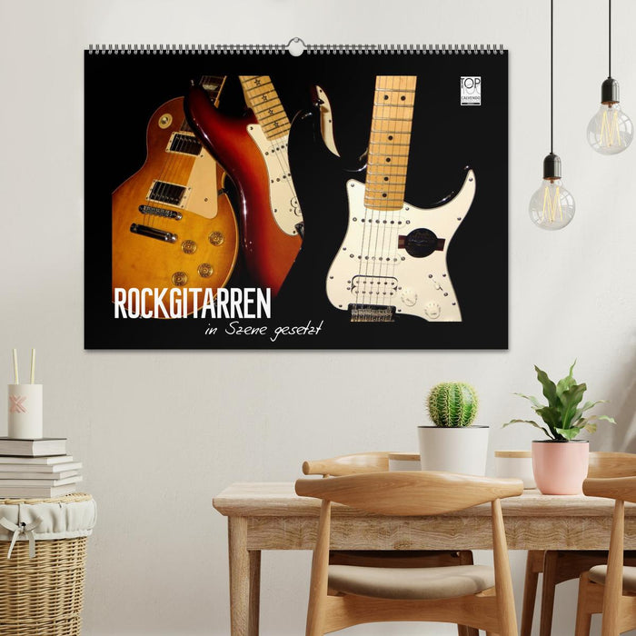 ROCKGITARREN in Szene gesetzt (CALVENDO Wandkalender 2025)