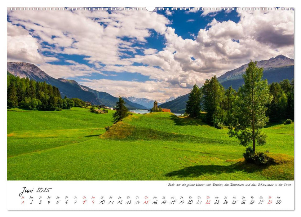 Rund um den Reschenpass (CALVENDO Wandkalender 2025)