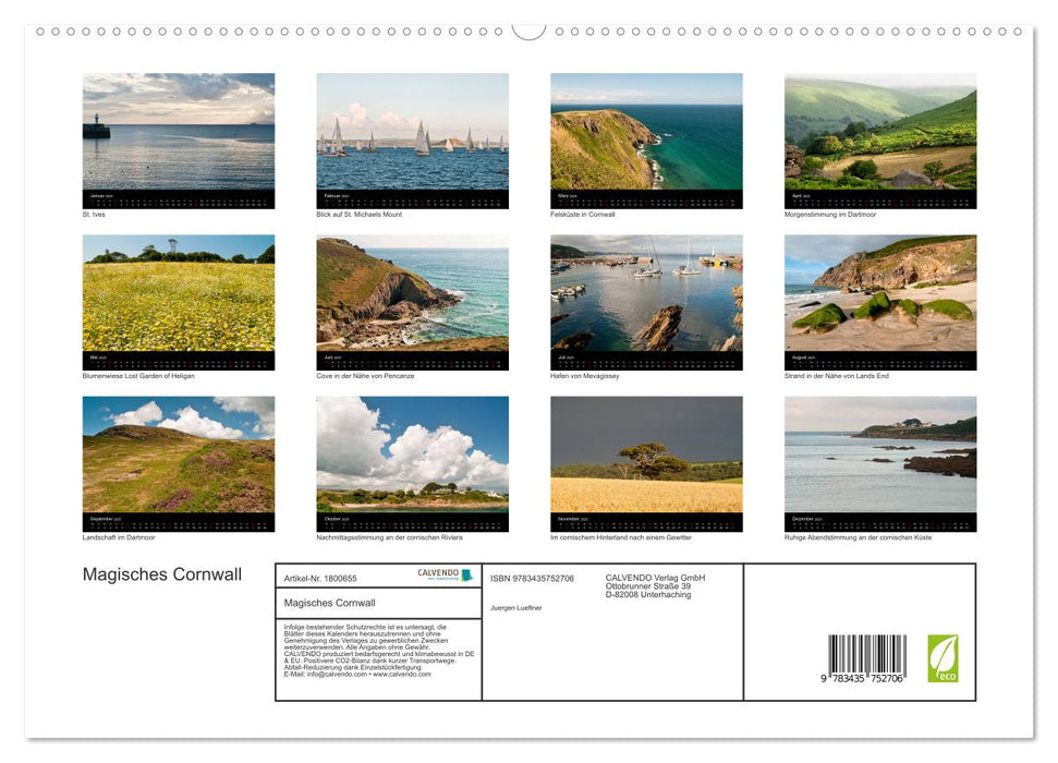 Magisches Cornwall (CALVENDO Premium Wandkalender 2025)