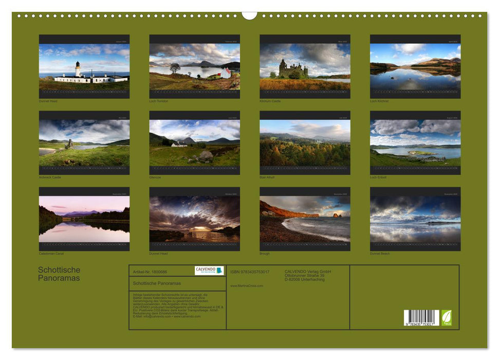 Schottische Panoramas (CALVENDO Wandkalender 2025)