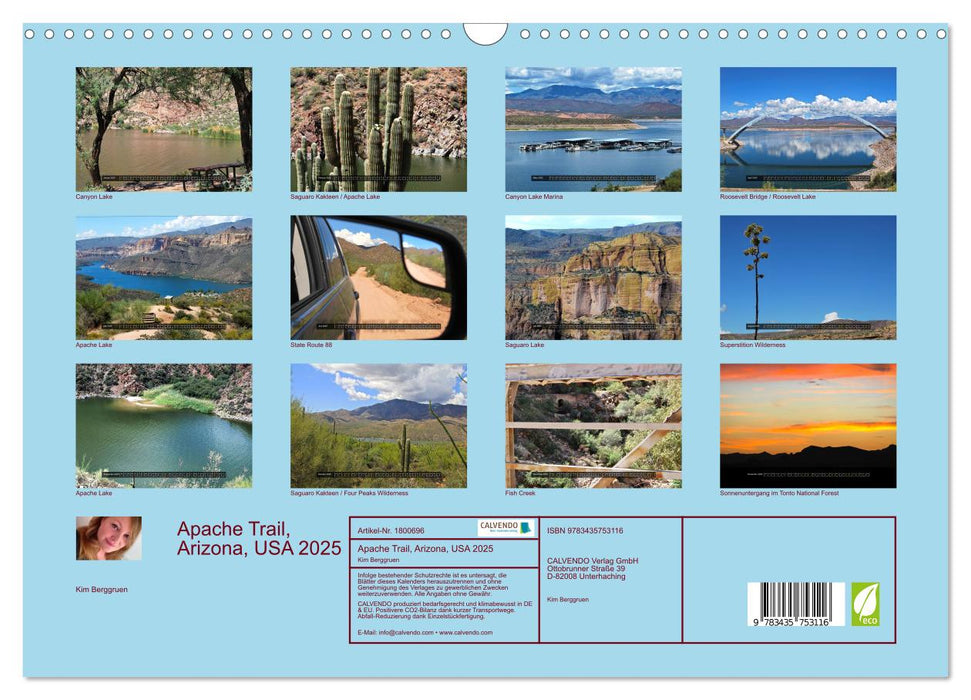 Apache Trail, Arizona, USA 2025 (CALVENDO Wandkalender 2025)