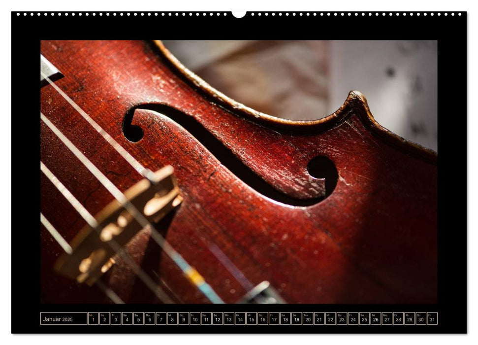eine Violine (CALVENDO Premium Wandkalender 2025)