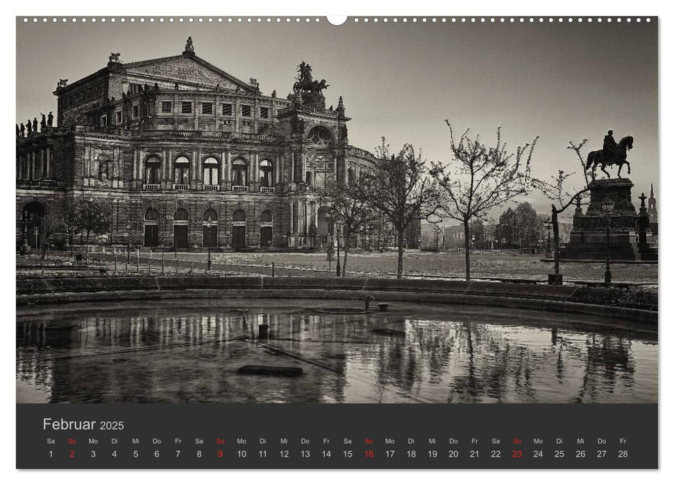 Dresden Schwarz Weiss 2025 (CALVENDO Wandkalender 2025)