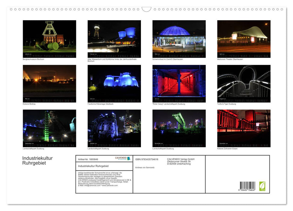 Industriekultur Ruhrgebiet (CALVENDO Wandkalender 2025)