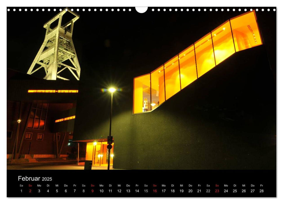 Impressionen Ruhrgebiet bei Nacht (CALVENDO Wandkalender 2025)