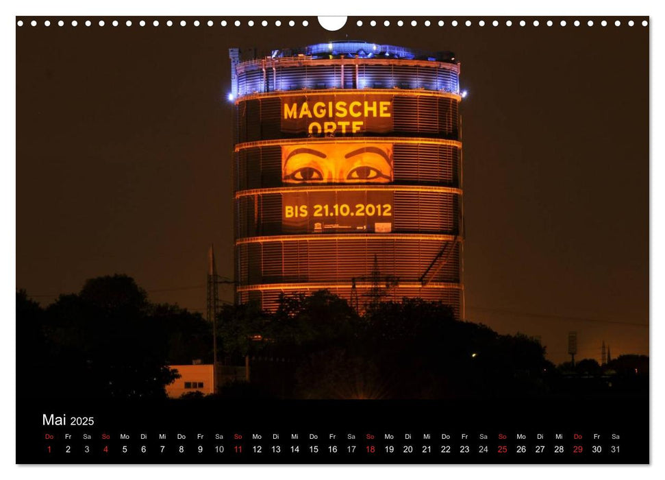 Impressionen Ruhrgebiet bei Nacht (CALVENDO Wandkalender 2025)