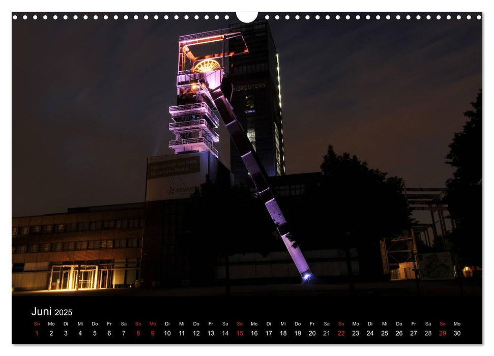 Impressionen Ruhrgebiet bei Nacht (CALVENDO Wandkalender 2025)