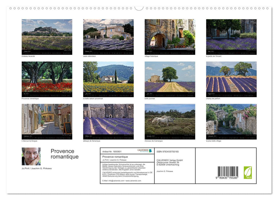 Provence romantique (CALVENDO Premium Wandkalender 2025)