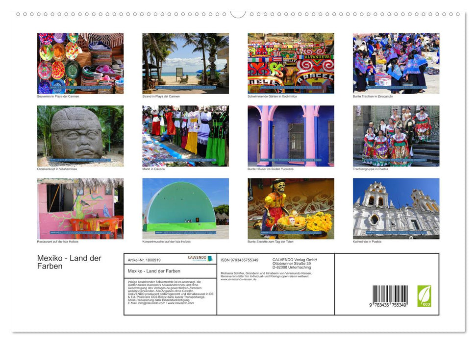 Mexiko - Land der Farben (CALVENDO Premium Wandkalender 2025)
