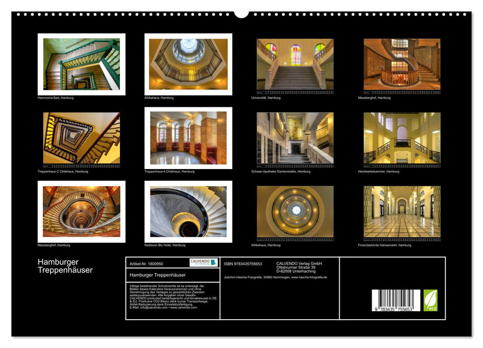 Hamburger Treppenhäuser (CALVENDO Premium Wandkalender 2025)