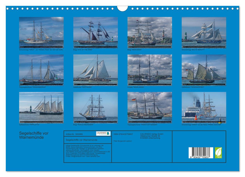 Segelschiffe vor Warnemünde (CALVENDO Wandkalender 2025)