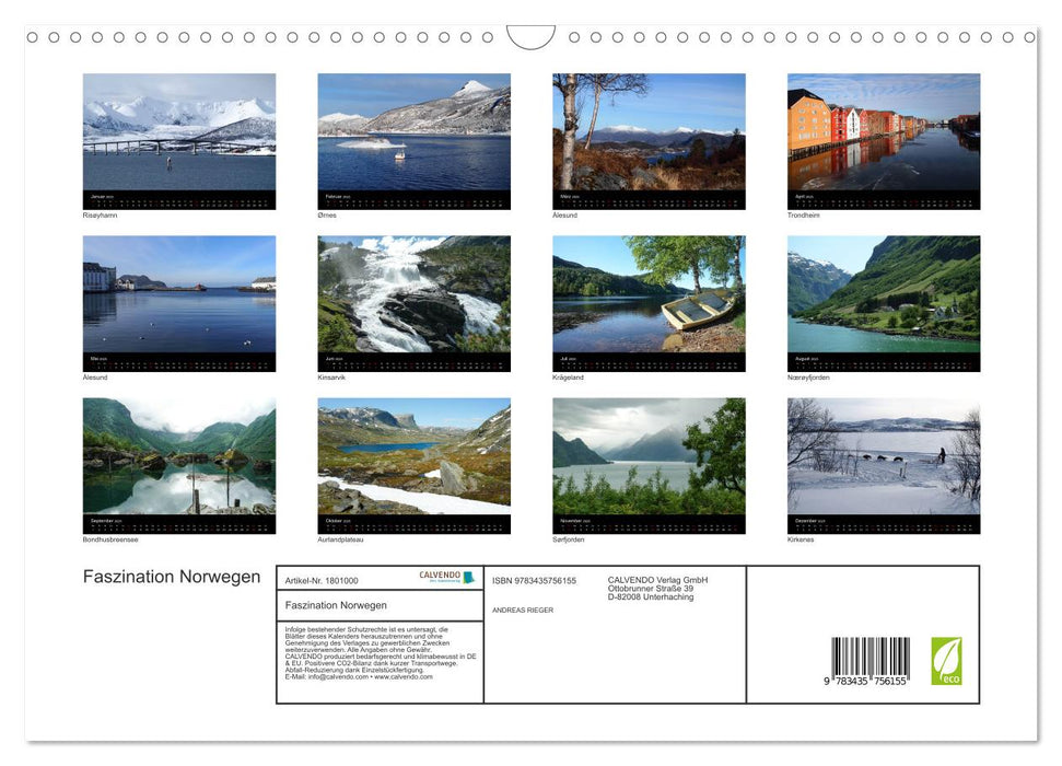 Faszination Norwegen (CALVENDO Wandkalender 2025)