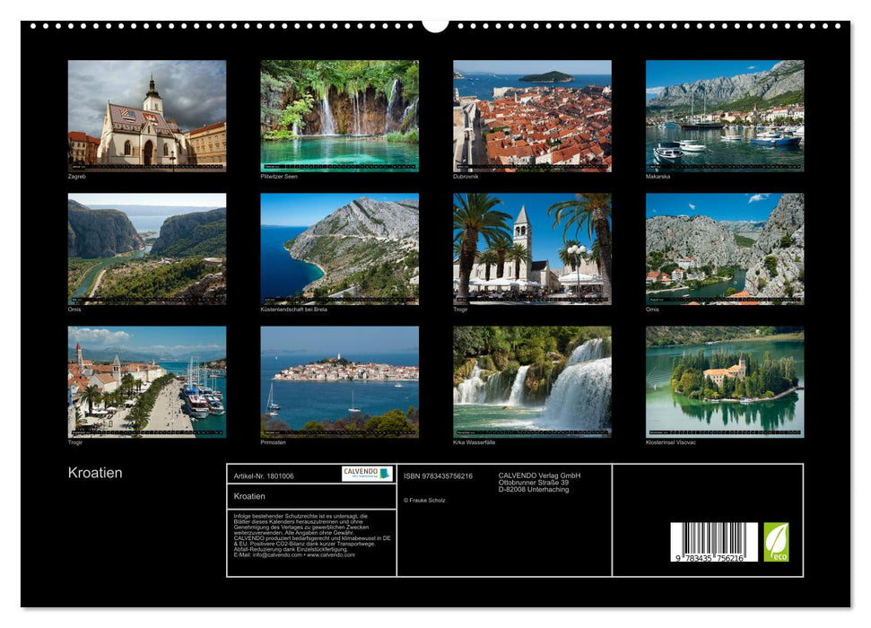 Kroatien (CALVENDO Premium Wandkalender 2025)