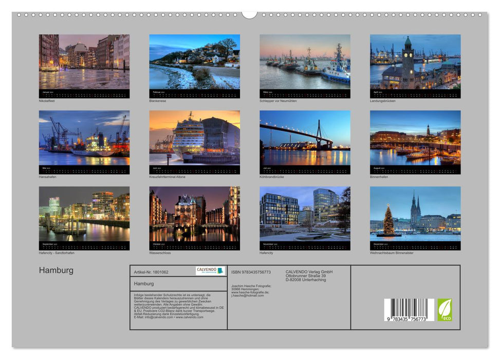 Hamburg (CALVENDO Premium Wandkalender 2025)