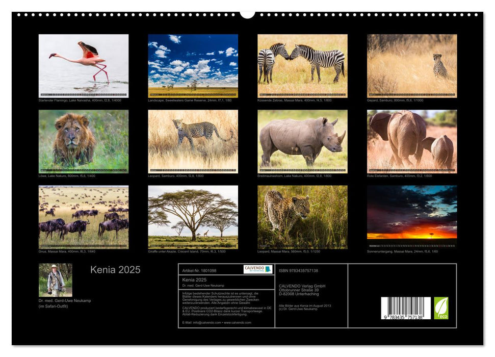 Kenia 2025 (CALVENDO Premium Wandkalender 2025)