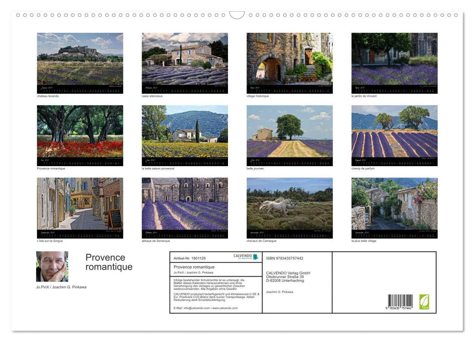 Provence romantique (CALVENDO Wandkalender 2025)