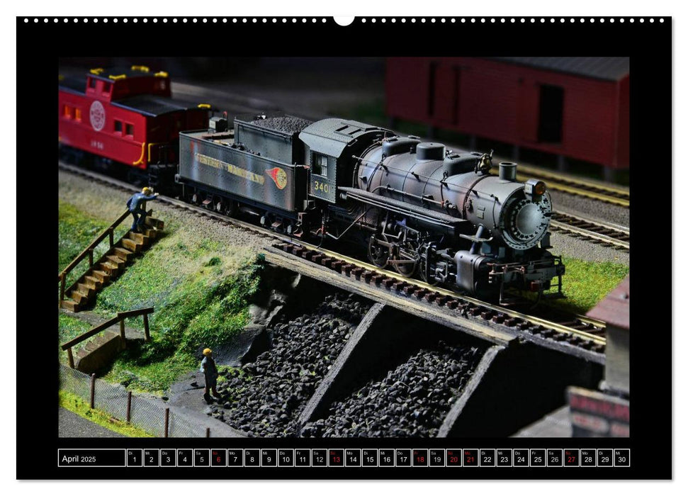 Amerikanische Modelleisenbahnen (CALVENDO Premium Wandkalender 2025)