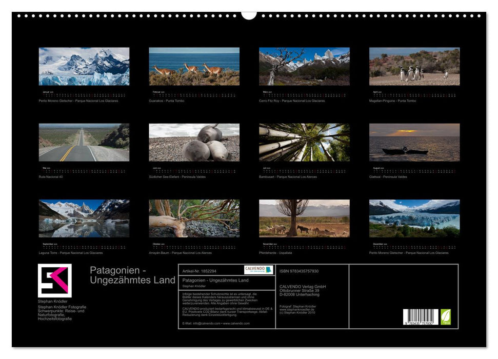 Patagonien - Ungezähmtes Land (CALVENDO Wandkalender 2025)