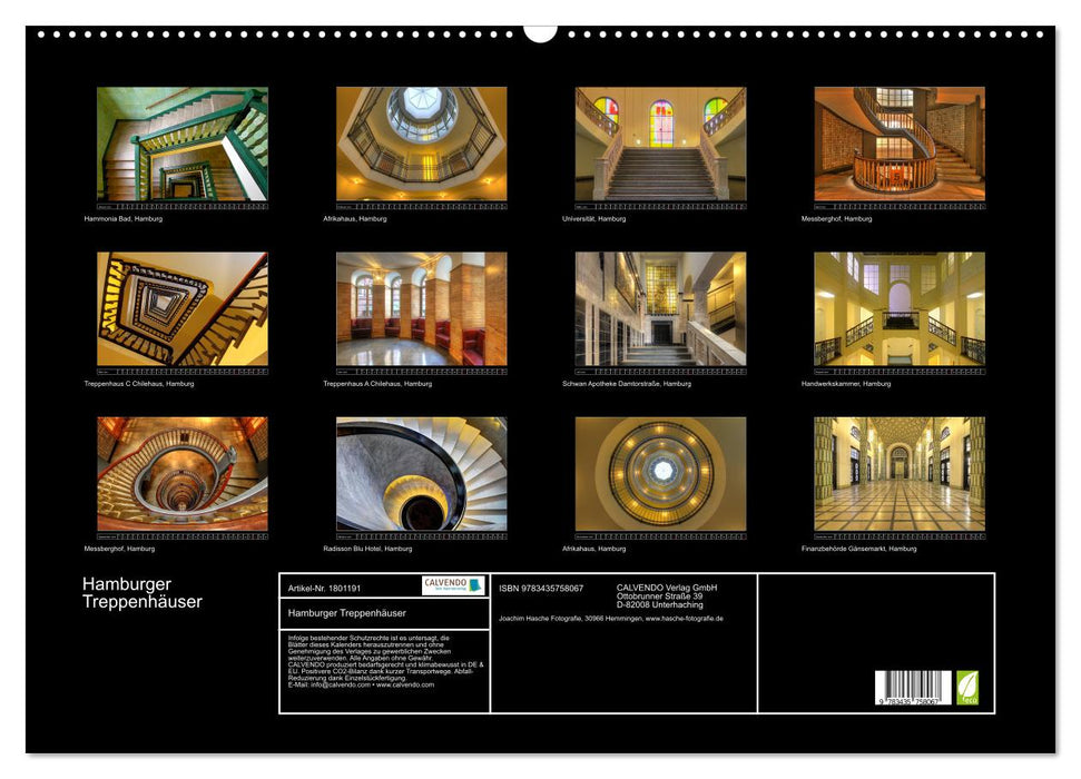 Hamburger Treppenhäuser (CALVENDO Wandkalender 2025)