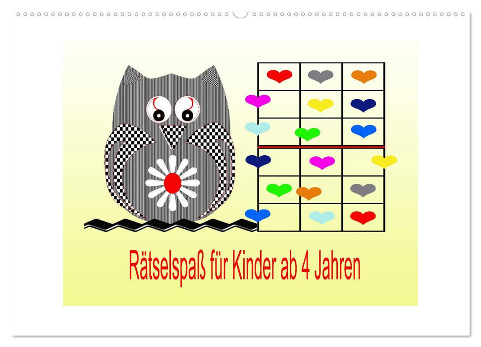 Rätselspaß für Kinder ab 4 Jahren (CALVENDO Wandkalender 2025)