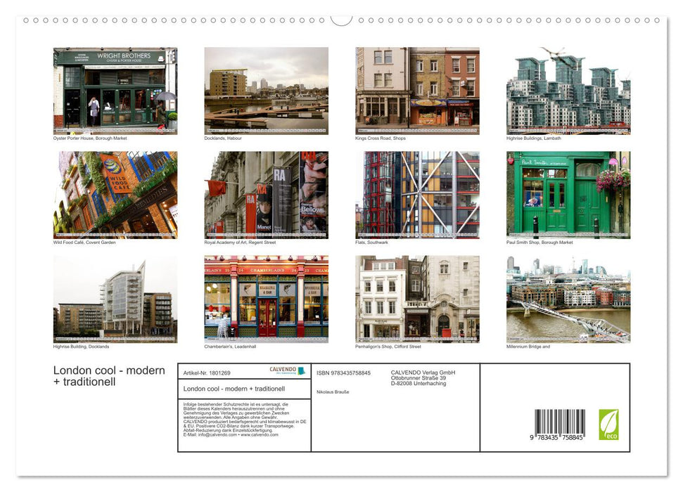 London cool - modern + traditionell (CALVENDO Premium Wandkalender 2025)