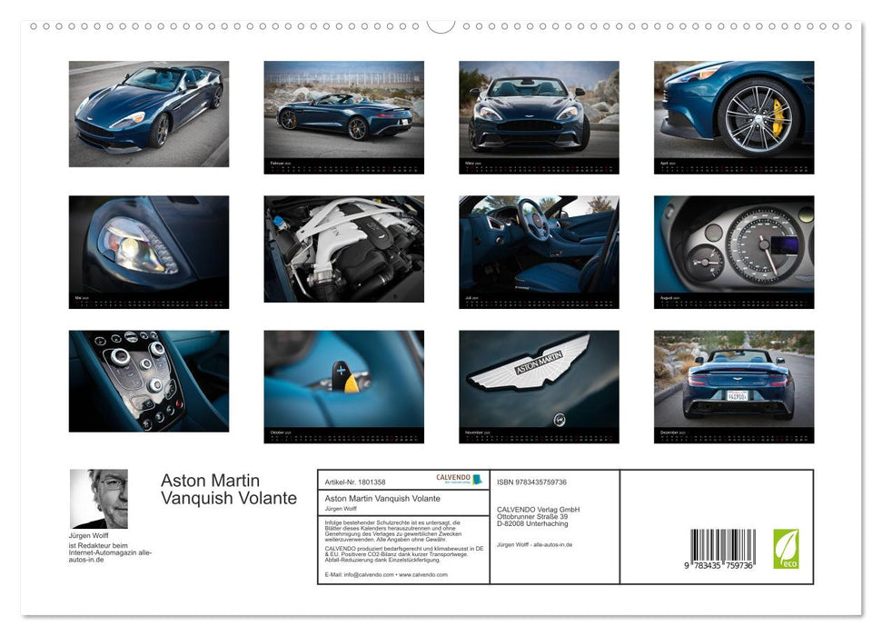 Aston Martin Vanquish Volante (CALVENDO Premium Wandkalender 2025)