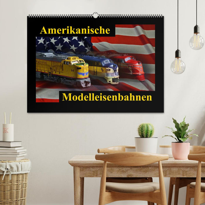 Amerikanische Modelleisenbahnen (CALVENDO Wandkalender 2025)