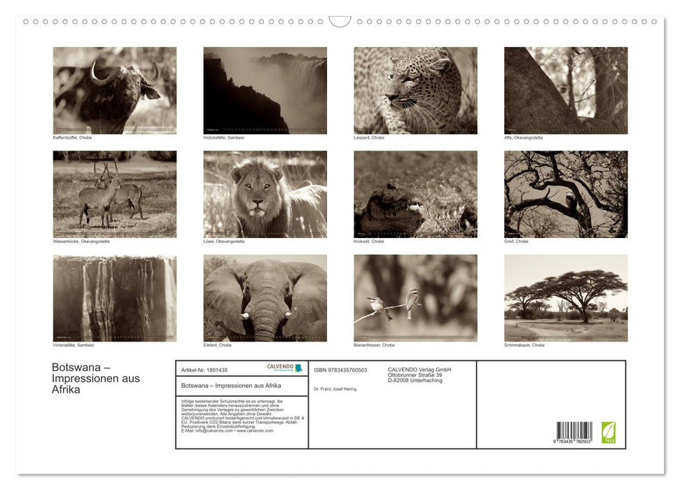 Botswana – Impressionen aus Afrika (CALVENDO Wandkalender 2025)