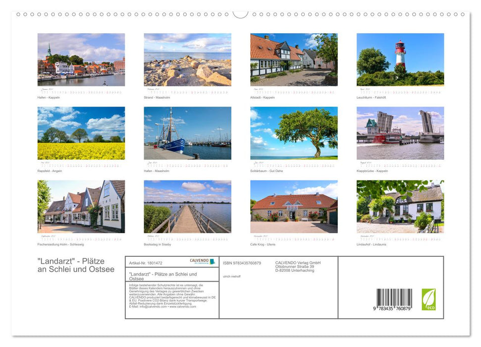 "Landarzt" - Plätze an Schlei und Ostsee (CALVENDO Premium Wandkalender 2025)