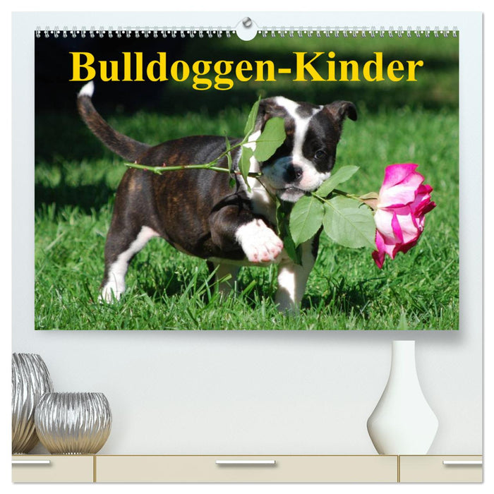 Bulldoggen-Kinder (CALVENDO Premium Wandkalender 2025)