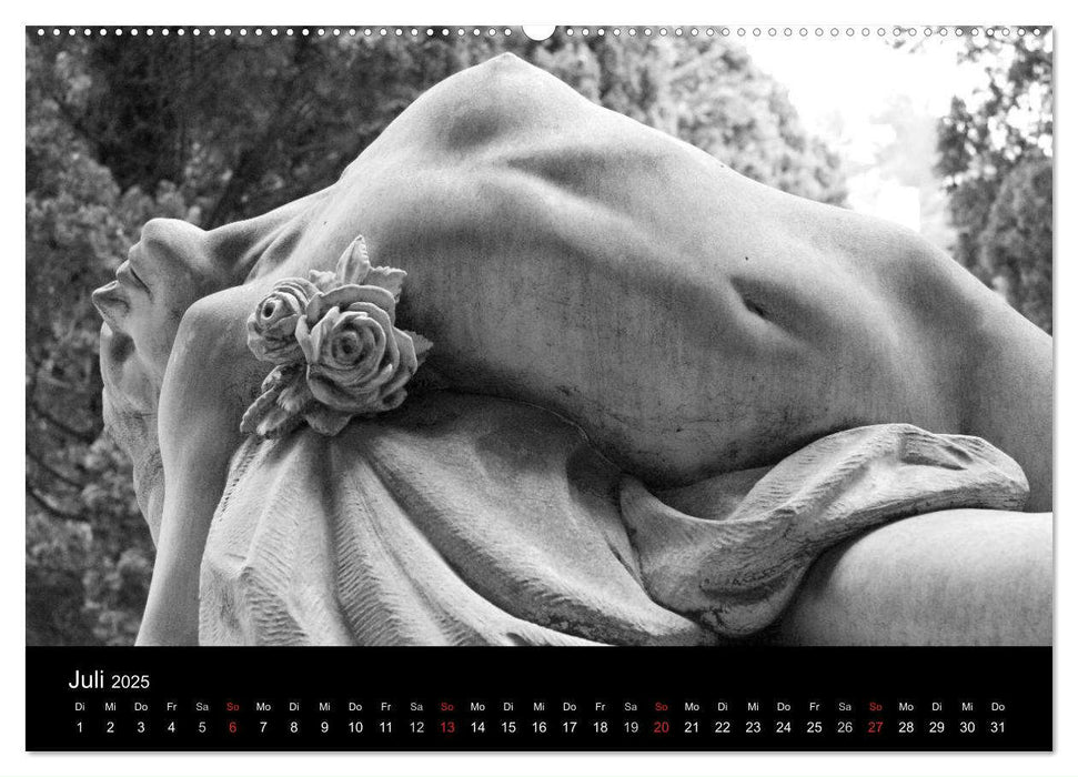 Lebende Steine - Skulpturen auf dem Friedhof Staglieno (CALVENDO Premium Wandkalender 2025)