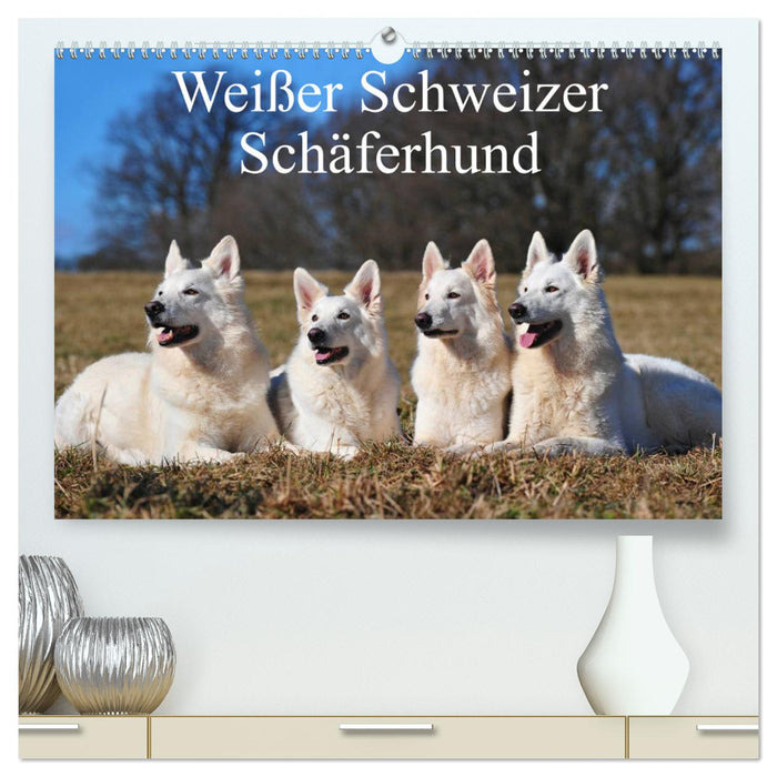 Weißer Schweizer Schäferhund (CALVENDO Premium Wandkalender 2025)