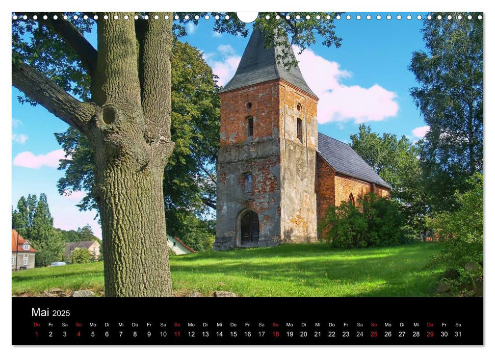 Dorfkirchen in Brandenburg (CALVENDO Wandkalender 2025)