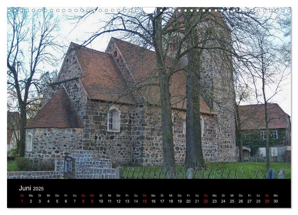 Dorfkirchen in Brandenburg (CALVENDO Wandkalender 2025)