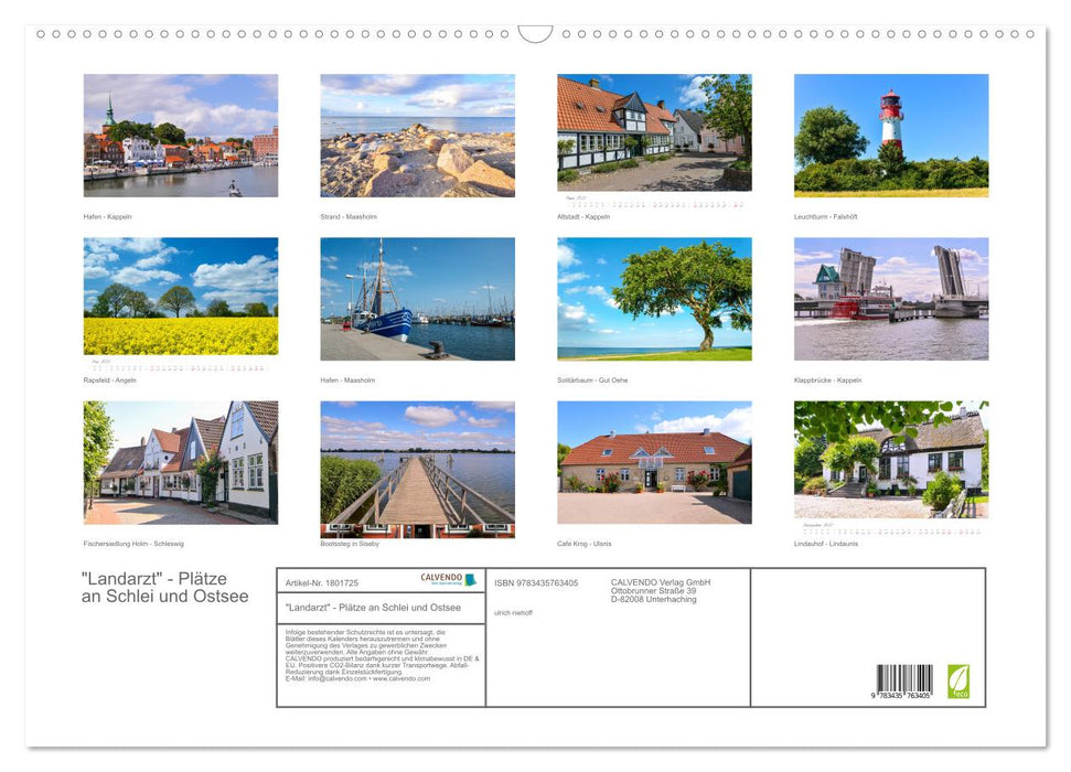 "Landarzt" - Plätze an Schlei und Ostsee (CALVENDO Wandkalender 2025)