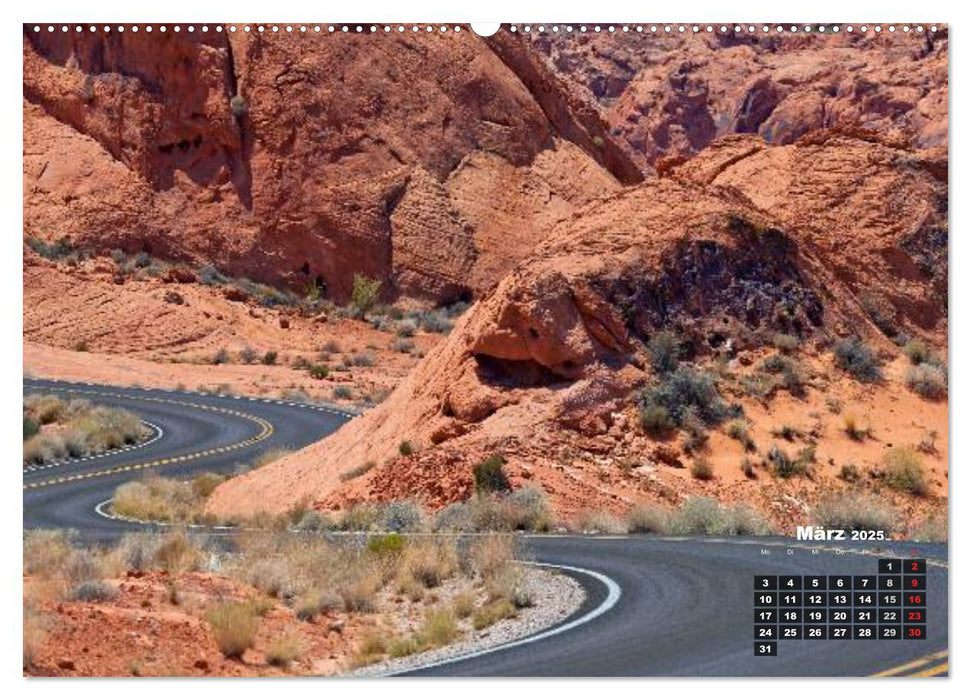 USA Landstraßen (CALVENDO Premium Wandkalender 2025)