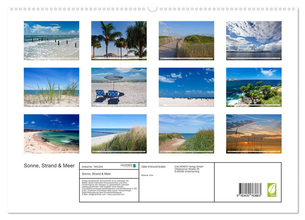 Sonne, Strand & Meer (CALVENDO Premium Wandkalender 2025)