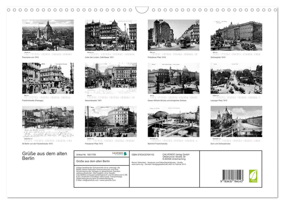 Grüße aus dem alten Berlin (CALVENDO Wandkalender 2025)