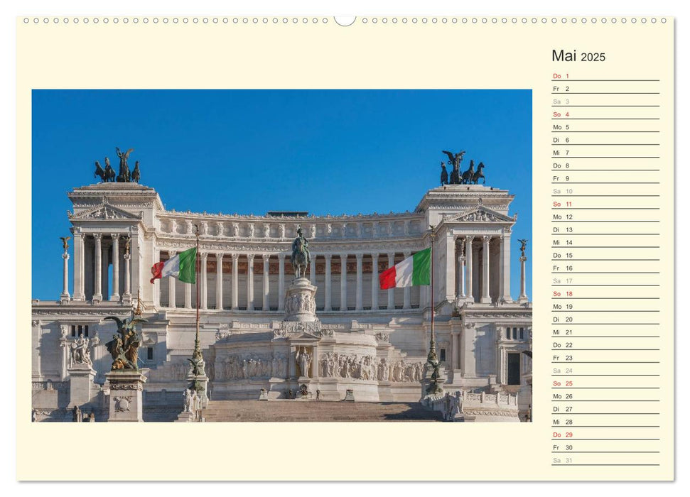 Rom-Italien / Geburtstagskalender (CALVENDO Premium Wandkalender 2025)