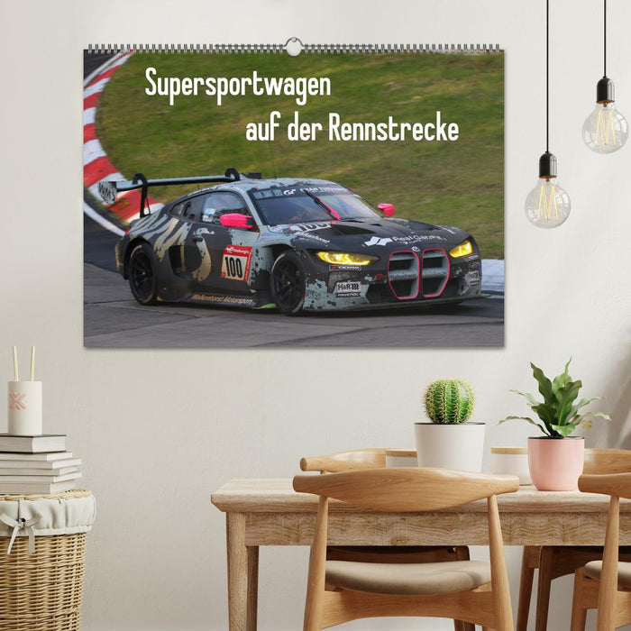 Supersportwagen auf der Rennstrecke (CALVENDO Wandkalender 2025)