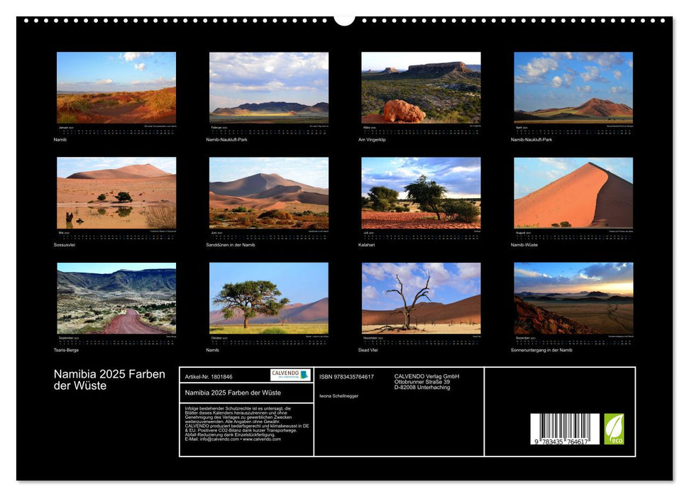 Namibia 2025 Farben der Wüste (CALVENDO Premium Wandkalender 2025)