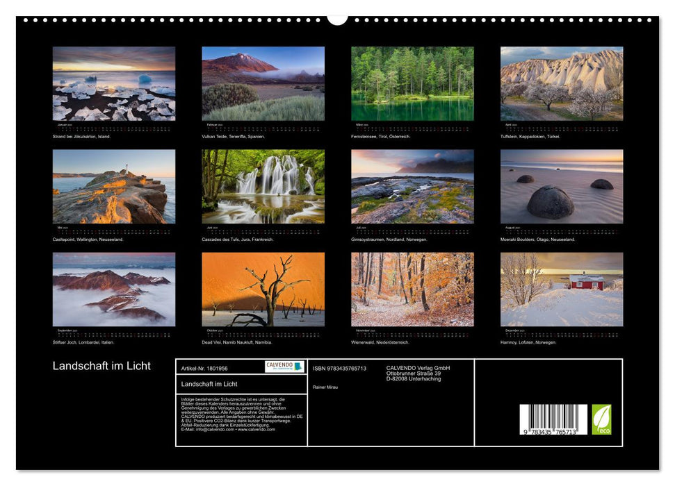 Landschaft im Licht (CALVENDO Premium Wandkalender 2025)