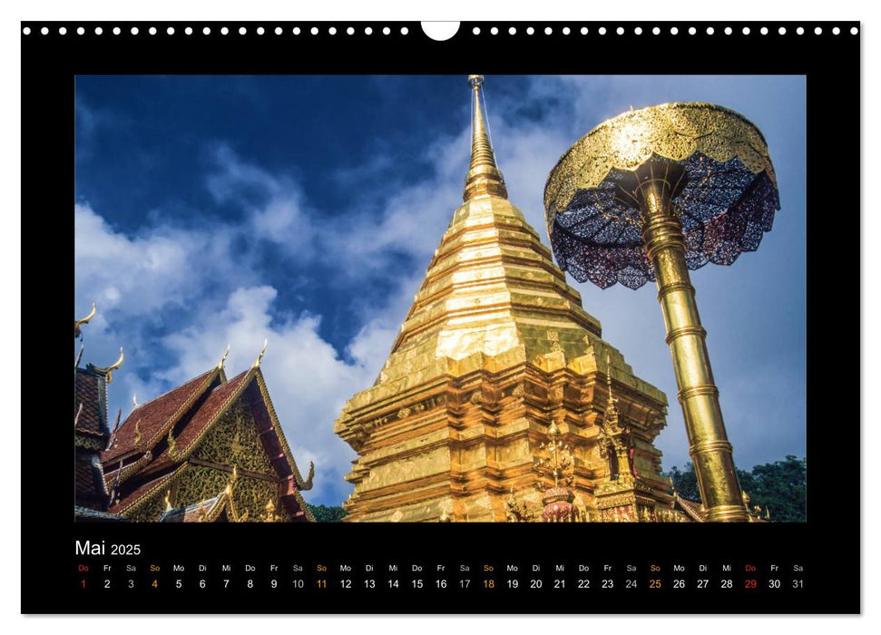 Thailand - Traumstrände und Tempel (CALVENDO Wandkalender 2025)