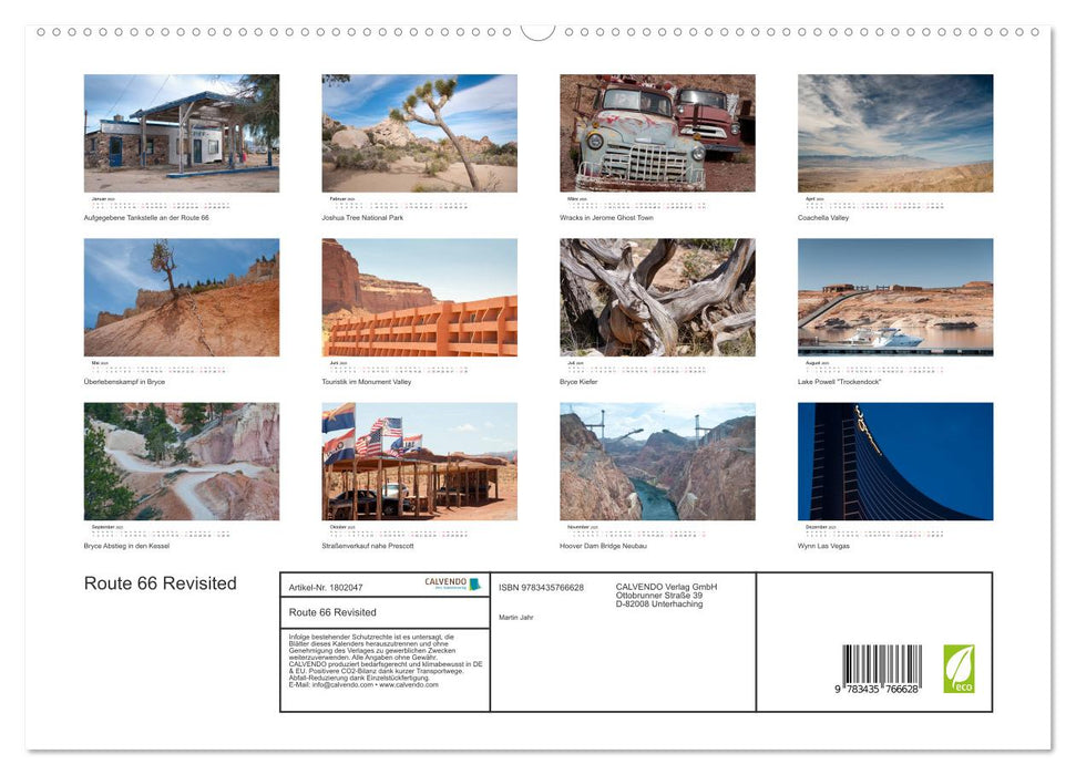 Route 66 Revisited (CALVENDO Premium Wandkalender 2025)