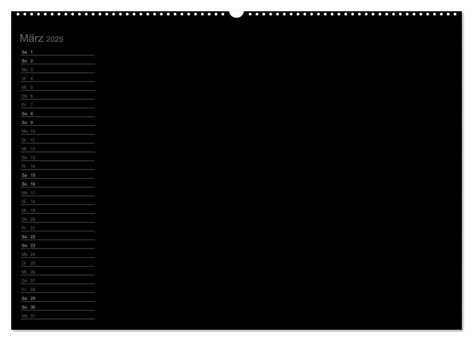 Bastel-Geburtstagskalender schwarz / Geburtstagskalender (CALVENDO Wandkalender 2025)