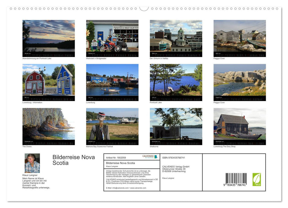 Bilderreise Nova Scotia (CALVENDO Premium Wandkalender 2025)