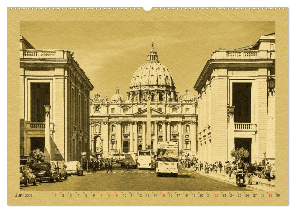 Rom-Ein Kalender im Zeitungsstil (CALVENDO Wandkalender 2025)